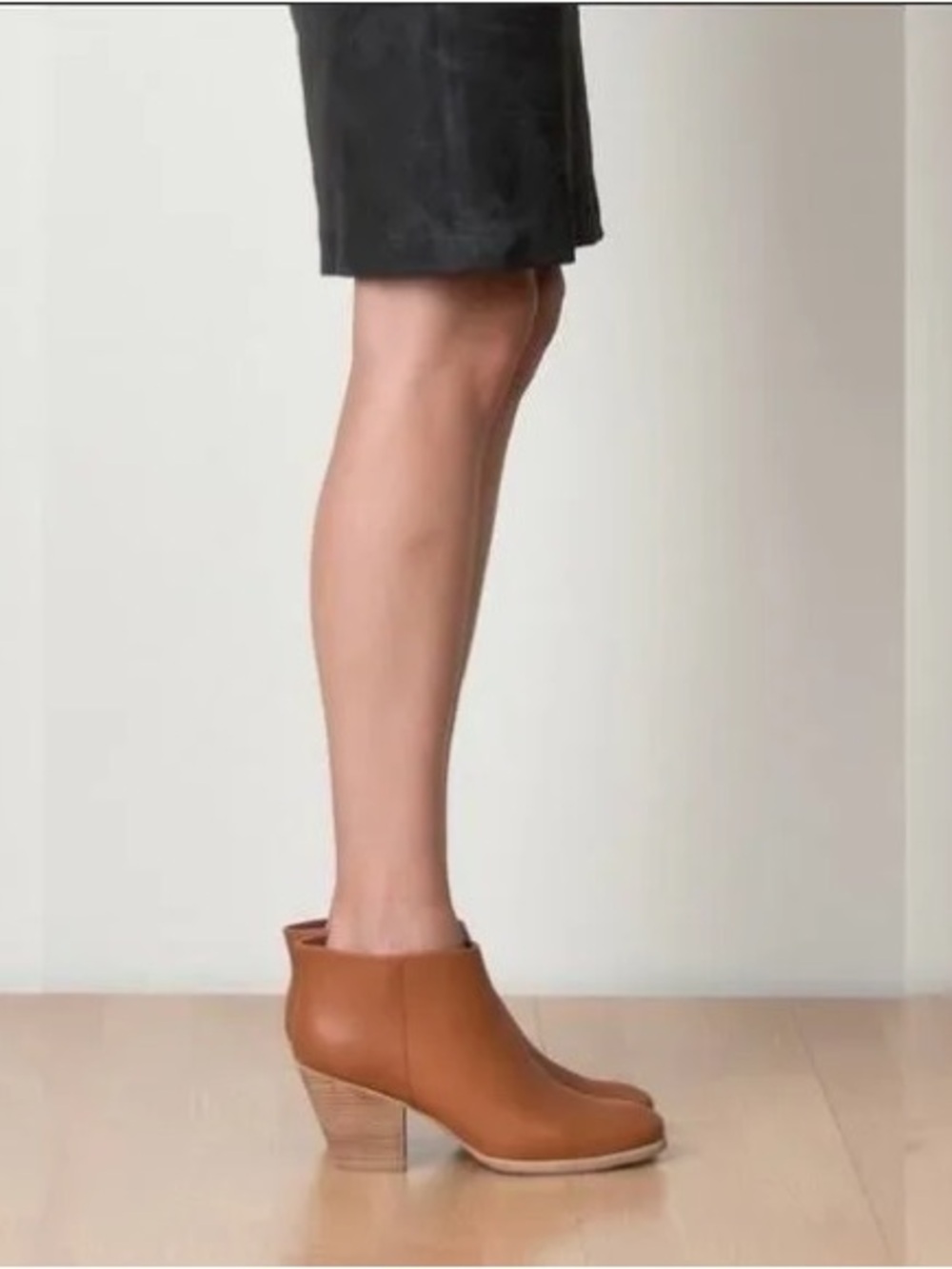 Rachel Comey Mars Whiskey Tan Leather Ankle Booties with Stacked Heel US 11